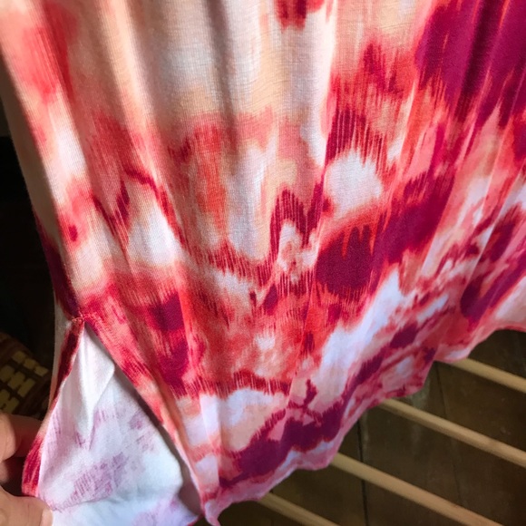a.n.a. pink tie dye maxi skirt • size large - Picture 2 of 4
